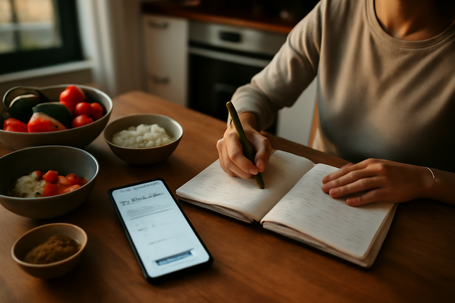 chefgpt générateur de recettes sur écran, cuisine équipée et liste de courses