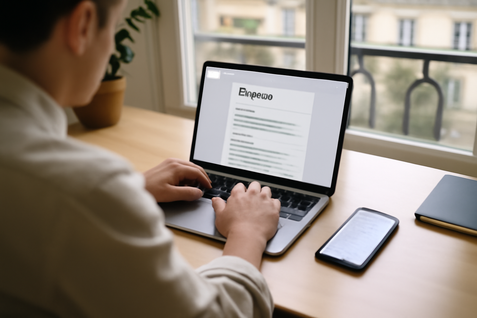 Interface de cvsmash affichant un CV en prévisualisation avant export PDF