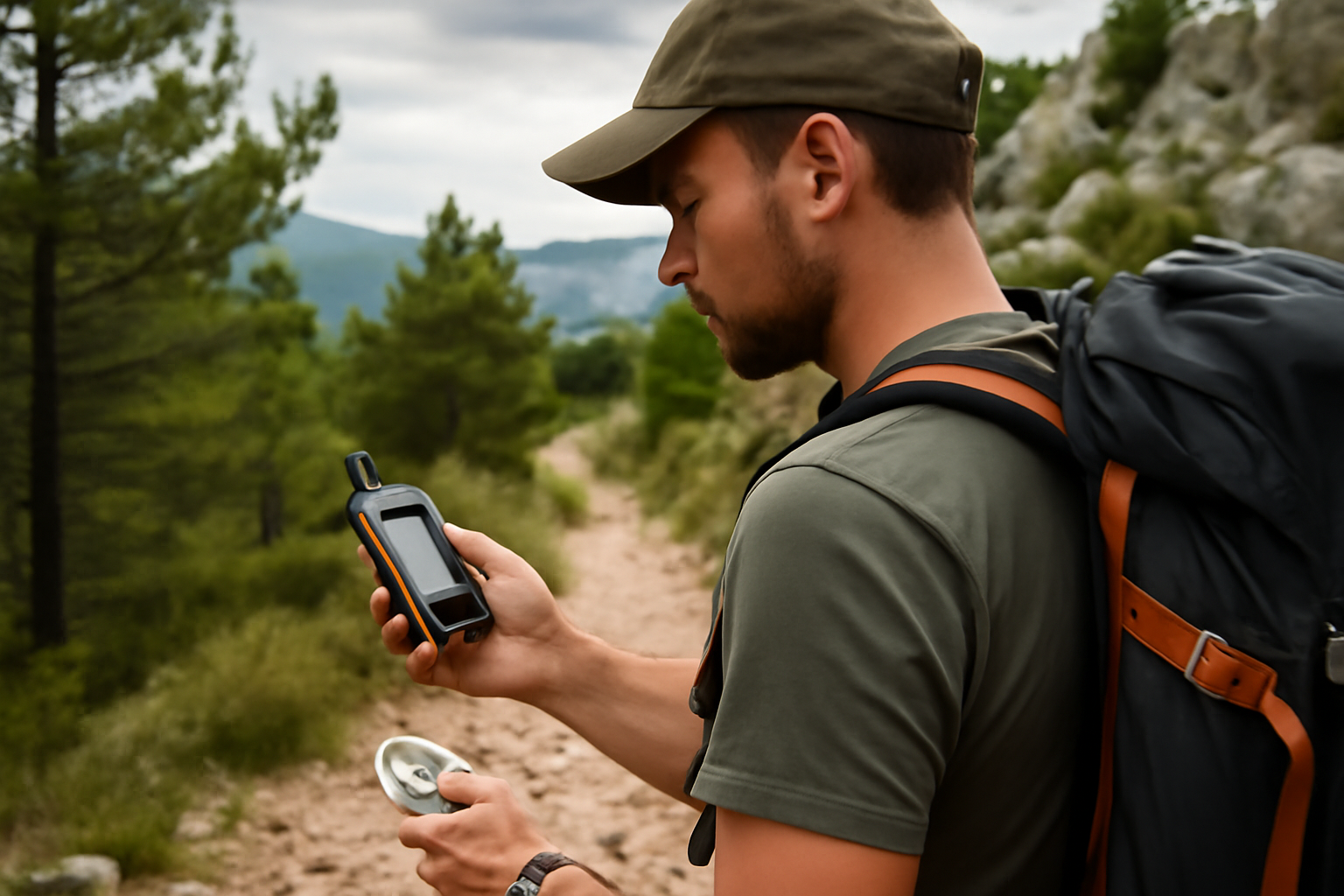 GPS randonnée en montagne, écran lisible hors connexion