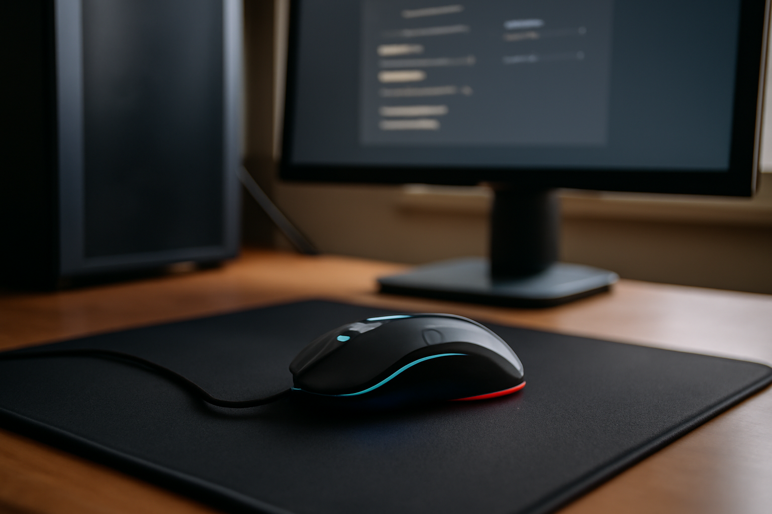 polling rate en Hz sur une souris gaming branchée en USB directe, écran affichant les paramètres